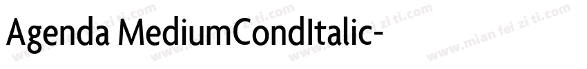 Agenda MediumCondItalic字体转换